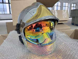 소방관 헬멧 MSA F1 GALLET PA 나일론-66 전체 소방관 헬멧 EN443 소방 내열 공장 판매 블랙 옐로우 - Product Image 3