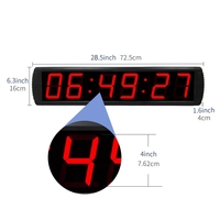 Sistem Pengatur Waktu Elektronik GANXIN 4 Inci 6 Digit Layar Besar Jam Dinding Digital Serbaguna Penghitung Mundur dengan Tombol Tekan Berkabel