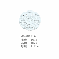 Rosace décorative florale moderne blanche en polyuréthane, applique sculptée pour plafond, meuble, porte de placard, mur