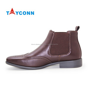 Vente en gros Logo personnalisé <span class=keywords><strong>noir</strong></span> italien élégant hommes hiver bottines robe formelle casual <span class=keywords><strong>Chelsea</strong></span> bottes hommes - Product Image 2