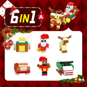Bloques de Construcción de Partículas Pequeñas 24 en 1, Cabaña Navideña, Juguete Educativo para Niños, Reno, Ensamblaje DIY, Regalo - Product Image 2