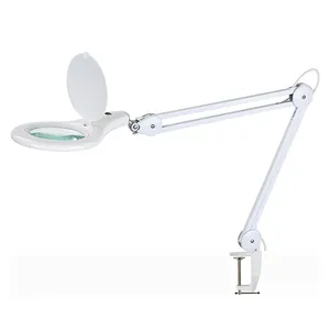 Lente di ingrandimento modalità lampada LED lampada di ingrandimento per la lettura, Hobby, laboratorio di artigianato attrezzature di bellezza medica con supporto