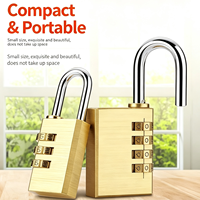 Cadenas à combinaison en laiton pour armoire de rangement, mini cadenas étanche pour dortoir et salle de sport, petit cadenas de sécurité rectangulaire
