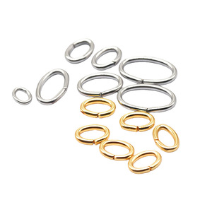 Oval <b>Metal</b> Connecting Rings Nickel-Free White Gold And Kc Gold For <b>Bracelet</b> Making Spring 2025 - Product Image 4