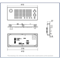 PANEL21190e Panneau de commande CNC Panneau de commande EtherCAT Clavier industriel | Panneau de commande CNC HMI PLC NUM Flexium