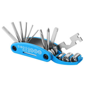 Kit de Herramientas para Reparación de Bicicletas, Color Azul Cielo, Juego de Llaves Plegables Multifuncionales para Mantenimiento de Ciclismo - Product Image 2