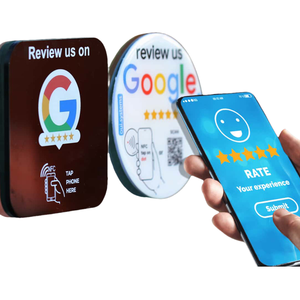 Tùy chỉnh Acrylic NFC Google xem xét tấm dấu hiệu dán mã QR phương tiện truyền thông xã hội NFC tấm - Product Image 1