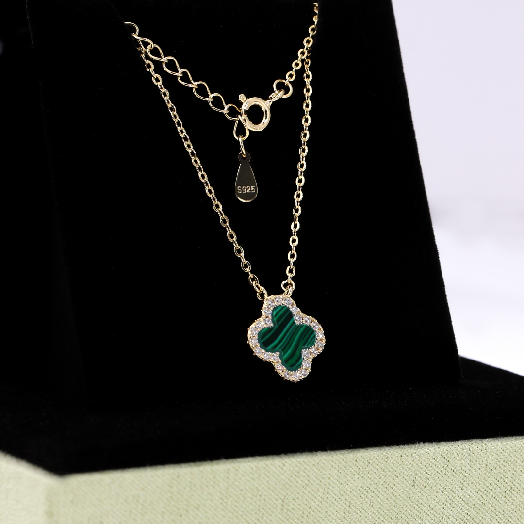 Necklace-14K Gold-Green