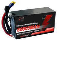 Твердотельный LiPo аккумулятор 450 Втч/кг, 44.4В, 12S, 80Ач, 80000мАч для октокоптеров, БПЛА, VTOL, гексакоптеров, тяжелых грузовых и сельскохозяйственных дронов