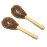 Brosse à vaisselle de cuisine naturelle de qualité supérieure à long manche en bambou bouteille d'eau tasse Pot brosse brosse de nettoyage en bois pour bouteille