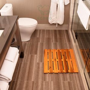 Top Quality Bath Mat Bathroom Cheapest Price Bamboo Wood Bath Mat High Capacity Bathroom <b>Floor</b> Mats - Product Image 5