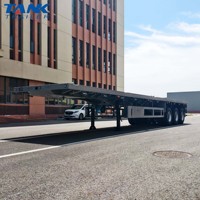 Semi-remorque à plateau plat économique et léger à 3 essieux de 20 pieds pour le transport de marchandises