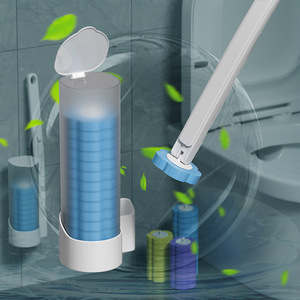 Disposable Toilet <b>Brush</b> Sponge Replacement Head Set Oval Shape Sponge Material For Bathroom Cleaning - Product Image 2
