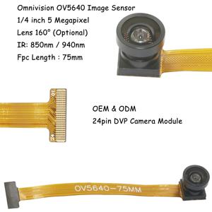 OEM 5MP 160 ° 24 핀 DVP 카메라 모듈 MIPI 2K 노트북 안드로이드 모듈 올인원 드라이버 프리 OV5640 카메라 - Product Image 3
