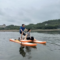 Pédalo pliable et portable, vélo aquatique gonflable pour la visite des lacs et les loisirs aquatiques