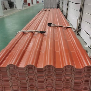 Tuiles de toit Roma imperméables pour villas de style europé<span class=keywords><strong>en</strong></span>, feuille de revêtement <span class=keywords><strong>en</strong></span> PVC résine ASA pour toitures de bâtiments - Product Image 1