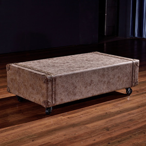 <span class=keywords><strong>Maleta</strong></span> <span class=keywords><strong>de</strong></span> cuero antiguo retro americano HJ HOME, <span class=keywords><strong>mesa</strong></span> <span class=keywords><strong>de</strong></span> centro <span class=keywords><strong>de</strong></span> doble cajón, barra <span class=keywords><strong>de</strong></span> cigarros <span class=keywords><strong>de</strong></span> whisky para Hotel, café personalizado - Product Image 4