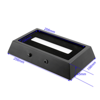 Base de présentation en cristal avec lumières LED ultra brillantes en bois noir mat décoratif avec lumières douces