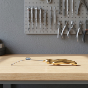 Dissecteur orbital semi-courbé en acier inoxydable pour la séparation tissulaire et la création de poches, avec poignée en plastique - Product Image 3