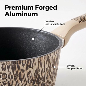 Ensemble de casseroles et poêles antiadhésives en alliage d'aluminium 9 pièces, compatibles induction, poignée en bakélite, pour hôtels et restaurants, vente en gros - Product Image 3