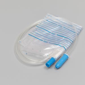 PVC 2000ml econômico estéril plástico descartável médico com saco da urina do saco do pé da válvula da T-fita - Product Image 4
