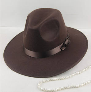 Nouveaux chapeaux Fedora en feutre noir personnalisés 2022 pour hommes, avec bordure à ruban, pour l'automne et l'hiver, vente en gros pour les fêtes et les événements professionnels - Product Image 2