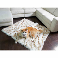 Couverture imperméable pour animaux de compagnie Chien Chat Lit Réaliste Fausse Fourrure Peluche Protecteur pour Meubles, Canapés, Voiture, Lit