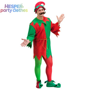 Costume d'elfe de Noël HESPER pour homme et femme, costume d'elfe rouge et vert pour couple - Product Image 2