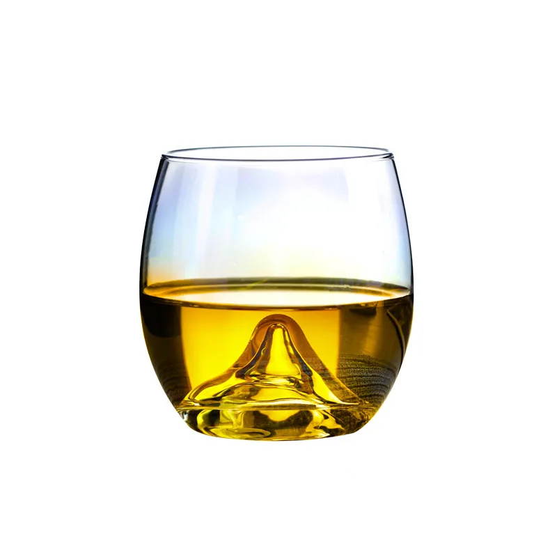 Japanese Style Mt Fuji Whisky Glass Heavy Bottom Whiskey Fuji Cup Raised Base Mountain Whiskey Glass Low Price Promotion