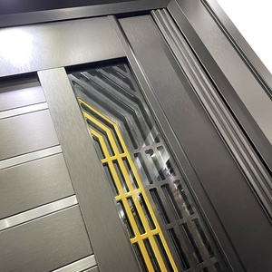 Puerta <span class=keywords><strong>Principal</strong></span> <span class=keywords><strong>de</strong></span> Acero Inoxidable <span class=keywords><strong>de</strong></span> Seguridad Antirrobo para Villa Residencial, <span class=keywords><strong>Diseño</strong></span> Personalizado para Casa - Product Image 5