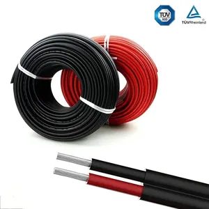 GuoningソーラーDCケーブル4mm 6mm 10mm 16mmツインコアPV1-F缶詰銅ソーラー電線ケーブル - Product Image 2