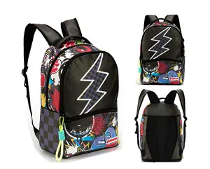 High quality school bags boys laptop school backpack Custom bag promotional backpacks Pu leather printing backpack