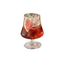 Verre à cocktail moderne minimaliste sur pied en verre de chaux pour café glacé, boissons froides et eau pétillante