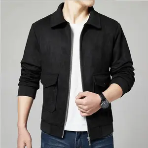 Người đàn ông của Reversible ve áo khoác giản dị thiết kế đơn giản với lần lượt xuống cổ Áo Jeans vải cotton điền có sẵn kích cỡ khác nhau