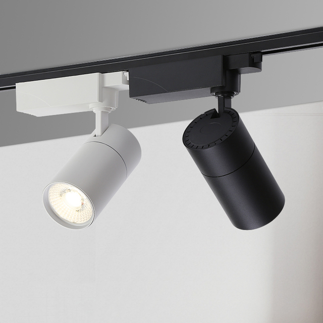 Modern COB 15W 24W Black White LED Track Lights 3-Year Warranty Home Office Aluminum Movable Spot Light Ra90 Dali Dimmable