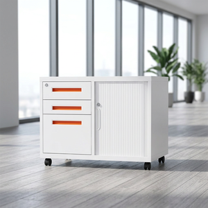 Mobile Pedestal 3-Drawer Filing <b>Cabinet</b> Under <b>Desk</b> Storage Office Mobile <b>Cabinet</b> Office Organization Structure File Steel - Product Image 1