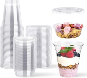 Inserts pour coupes à parfait <span class=keywords><strong>Wellpack</strong></span> BC-90/98-INSERT 90/98mm en plastique PET transparent à paroi simple pour les enfants, pour les sauces et les légumes - Product Image 3