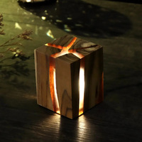 Wal-USB-Tischlampe Große Epoxidharz-Leuchte Klassische Einzigartige Heimdekoration