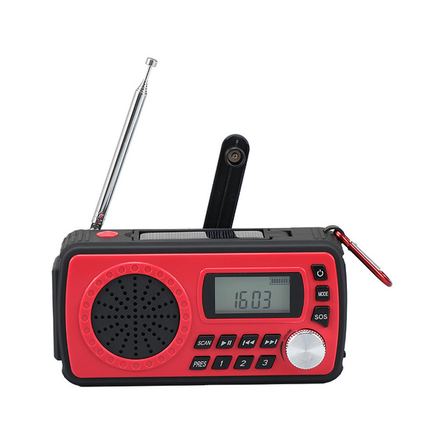 Emergency BT DAB Solar Radio Outdoor SOS Hand Crank Torch AM/FM/USB/TF 4000mAh Li-Battery Solar/Crank/USB/Battery Power Bank