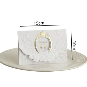 Tarjeta de invitación de boda en forma de corazón con estampado dorado, tarjeta de invitación floral grande, tarjeta de felicitación plegable con estampado dorado para festividades - Product Image 1