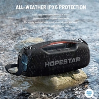 Enceinte de Fête Extérieure Hopestar Horn 100W, Subwoofer Bluetooth, Haut-parleur Portable de Haute Qualité avec Basses Puissantes A60