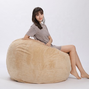 Soft Fur Chair <strong>Yellow</strong> Bed Sofa Modern Child Sofa Plush <strong>Bean</strong> <strong>Bag</strong> - Product Image 3