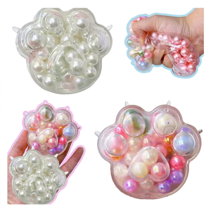 TOYSRUNNER TPR Extra Soft Premium Grade Cat Paw Squishy Toy Kawaii Sensory <b>Fidget</b> Stress Relief Therapy Certified Safe for 5 7 - Product Image 1