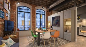 Custom moderno nascosto Murphy <span class=keywords><strong>letti</strong></span> a parete pieghevole doppia regina King Size con guardaroba Design <span class=keywords><strong>salvaspazio</strong></span> - Product Image 4