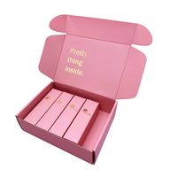 Embalaje de correo plegable de papel de cartón corrugado personalizado, tira de rasgado impresa, envío de correo con autosellado, caja de regalo con logotipo