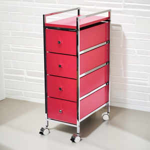 Chariot de rangement mobile polyvalent à 4 niveaux Rangement mobile en métal pour cuisine maison salle de bain salon et garde-robe - Product Image 6