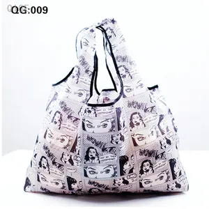 2023 gran oferta bolsas de compras de tela Oxford bolsas plegables con bolsa