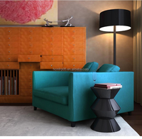 Table console d'angle en fibre de verre de couleur personnalisée, style européen moderne, pour entrée, salon ou bureau - Facile à nettoyer