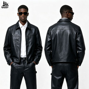 Fabricante <span class=keywords><strong>de</strong></span> ropa personalizada, ropa <span class=keywords><strong>de</strong></span> calle, chaqueta <span class=keywords><strong>de</strong></span> cuero y <span class=keywords><strong>pantalones</strong></span> acampanados apilados <span class=keywords><strong>de</strong></span> Pu, conjuntos <span class=keywords><strong>de</strong></span> chándales <span class=keywords><strong>de</strong></span> cuero <span class=keywords><strong>para</strong></span> hombres - Product Image 4