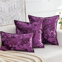 Housse de coussin carrée en velours écrasé de la série Premium avec fermeture éclair, housses de coussin épaisses de luxe pour la décoration de la maison